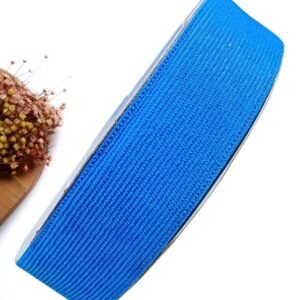 FITA IMPORTADA 38MM AZUL MÉDIO COTELÊ COM CETIM - METRO