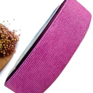 FITA IMPORTADA 38MM MAGENTA COTELÊ COM CETIM - METRO