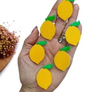 APLIQUE EM ACRÍLICO LIMÃO SICILIANO 4 CM UND