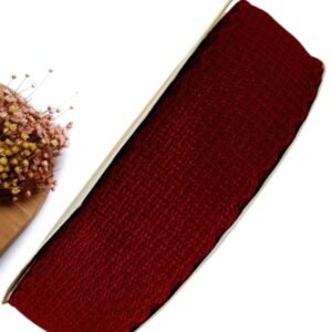 FITA IMPORTADA TWEED 38MM VERMELHA C/ BORDADO NAS BORDAS - METRO