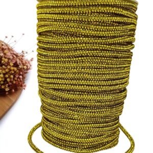 TUBO DE STRASS 4MM AMARELO – METRO