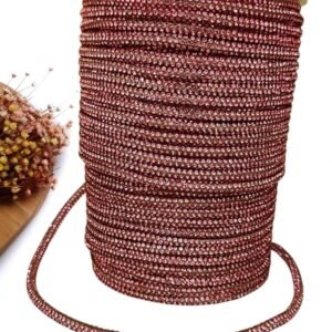 TUBO DE STRASS 4MM ROSE – METRO